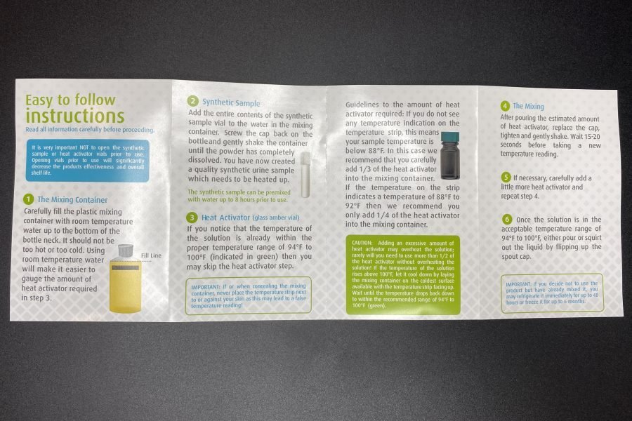 clear choice sub solution synthetic urine instructions